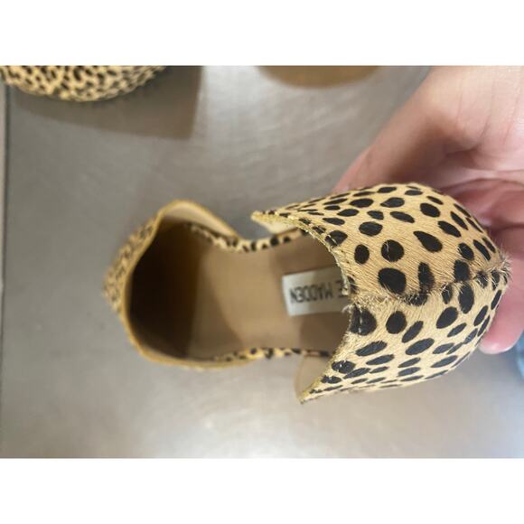 Steve Madden Talent D'Orsay Cow Hair Leopard Cheetah Leather Flats 8.5 - Picture 8 of 9